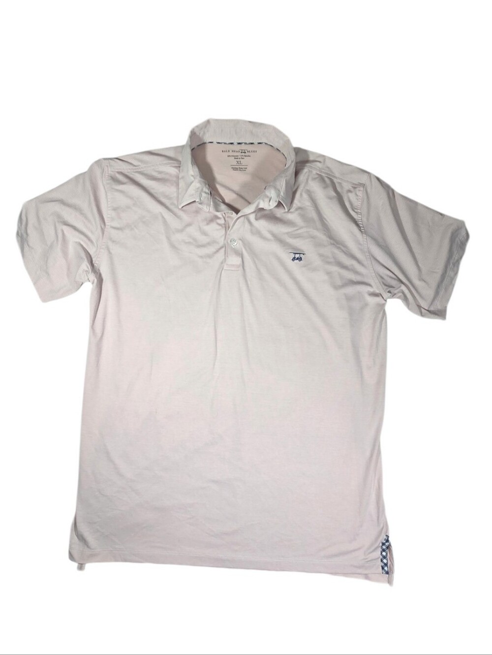 Bald Head Blues Striped Polo Shirt Men's sz XL